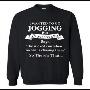 I wanted to go jogging but Proverbs