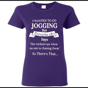 I wanted to go jogging but Proverbs
