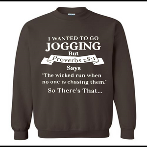I wanted to go jogging but Proverbs