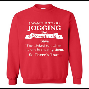 I wanted to go jogging but Proverbs