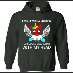 I wish I were a Unicorn soi could stab idiots with my head