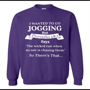 I wanted to go jogging but Proverbs