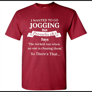 I wanted to go jogging but Proverbs